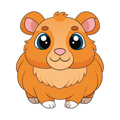Adorable Guinea Pigs Cartoon Vector Clipart & Line Art Designs.