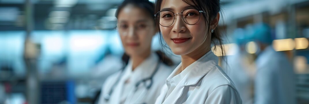 Chinese doctors studying liver anatomy using xray technology a research lab