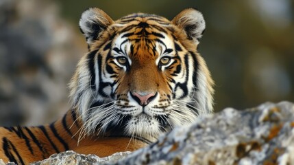 Close Up Portrait of a Majestic Tiger