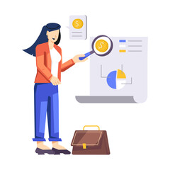 Entrepreneurship illustration designed in flat style 

