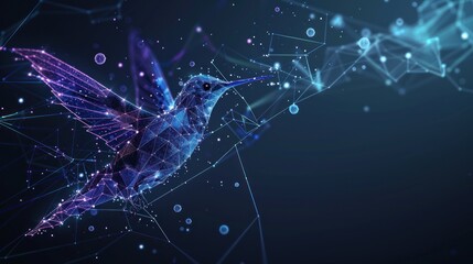 Digital Hummingbird in Flight