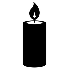 Fototapeta premium Candle vector illustration, Candle vector art, Candle silhouette, Burning candle illustration