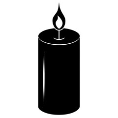 Candle vector illustration, Candle vector art, Candle silhouette, Burning candle illustration