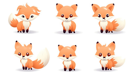 Adorable white backdrop with a fox