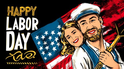 Obraz premium happy labor day 