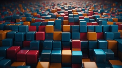 Obraz premium Abstract background design, geometric composition with cubes.