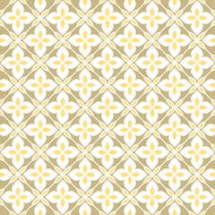 Seamless pattern. Beautiful four-petal leaf shape with bright color combination. Suitable for various design purposes of textiles, tiles, wallpapers, backgrounds, etc.