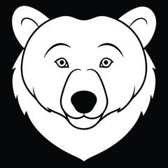  vector bear face  art free download