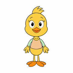 Chicken Vector Illustration, hean Vector Art, rooster Silhouette, cartoon chicken with sign Character