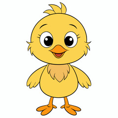 Chicken Vector Illustration, hean Vector Art, rooster Silhouette, cartoon chicken with sign Character