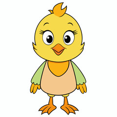 Chicken Vector Illustration, hean Vector Art, rooster Silhouette, cartoon chicken with sign Character