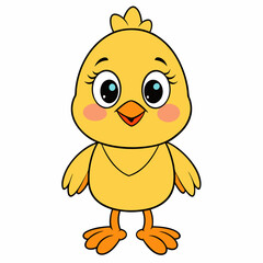 Chicken Vector Illustration, hean Vector Art, rooster Silhouette, cartoon chicken with sign Character