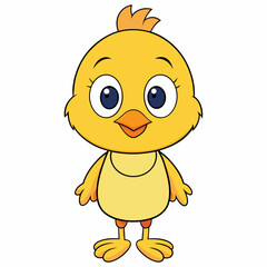 Chicken Vector Illustration, hean Vector Art, rooster Silhouette, cartoon chicken with sign Character