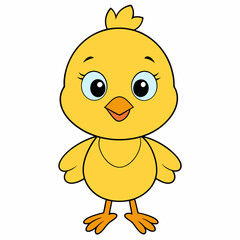 Chicken Vector Illustration, hean Vector Art, rooster Silhouette, cartoon chicken with sign Character