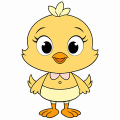 Chicken Vector Illustration, hean Vector Art, rooster Silhouette, cartoon chicken with sign Character