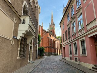 Fototapeta premium St. Saviour Anglican church in Riga, Latvia