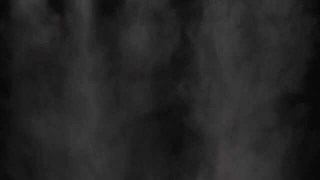Water vapor or smoke jet on black background
