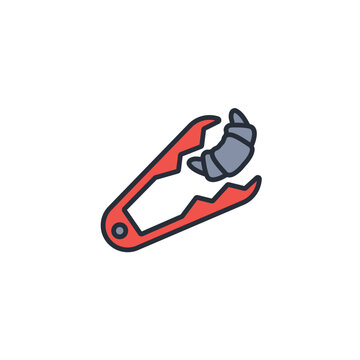 recommend clip art: tongs icon. vector.Editable stroke.linear style sign for use web design,logo.Symbol illustration.