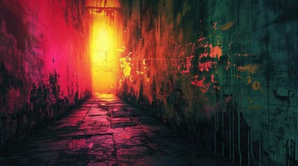 Fototapeta premium Pixelated City Ruins