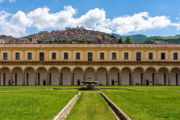 Fototapeta premium The marvelous Certosa di Padula, monastic complex and Unesco world heritage site in the province of Salerno, Campania, Italy.