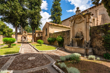 Fototapeta premium The marvelous Certosa di Padula, monastic complex and Unesco world heritage site in the province of Salerno, Campania, Italy.