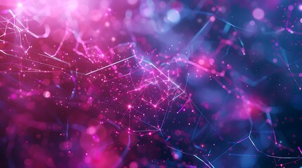 Obraz premium Futuristic network technology violet and magenta background