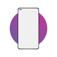 Realistic mobile phone frame only mockup, template. Isolated stock illustration