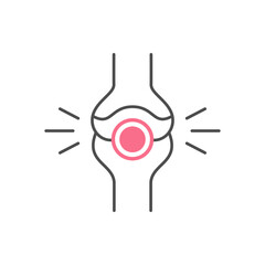 Joint pain line outline icon
