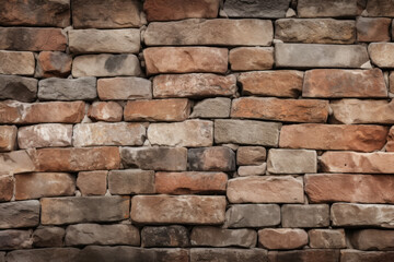 Fototapeta premium Processed collage of ancient brick wall surface texture. Background for banner, backdrop or texture