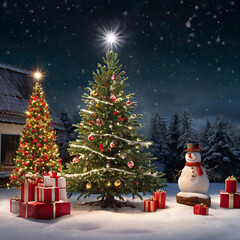 Obraz premium Christmas market in the city