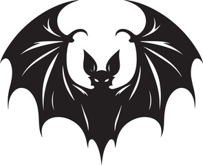 Bat silhouette vector illustration on white background.