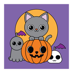 Halloween Background Vector Art Illustration