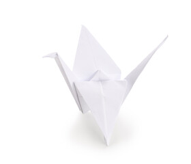 Fototapeta premium Origami bird on white background