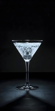 Copo de Martini Brilhante com L&iacute;quido Cintilante e Girat&oacute;rio