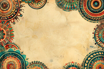 Africa patterned design. African background, banner with tribal traditional grunge pattern, elements, 