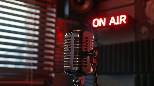 The vintage radio microphone