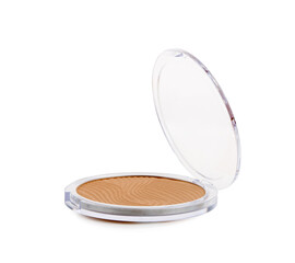 Stylish powder on white background