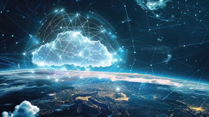 Cloud Computing Network Over Earth