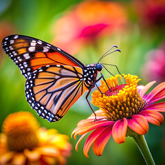 Fototapeta premium Rose and butterfly 