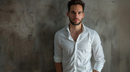 Obraz premium portrait of a man in white shirt