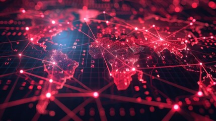 Global Network Connections: A Red-Hot Digital Landscape