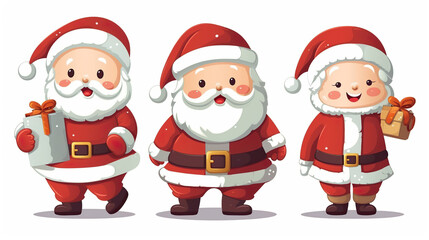 Vector artwork of Santa Claus isolated on a white background