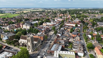 High street Epping market town Essex UK drone,aerial © Air Video UK 