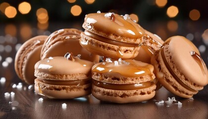 caramel flavored macaron

