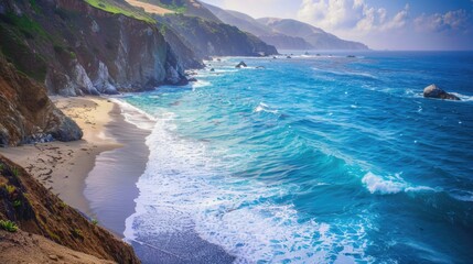 Northern California Coast. Stunning Pacific Ocean Views at Big Sur Beach