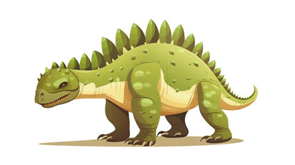 Obraz premium Isolated Stegosaurus dinosaur on a white background