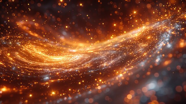 Abstract Orange And Silver Lightscape