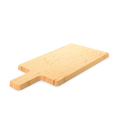 Cutting wooden board on white background