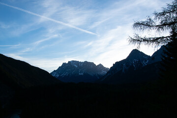 sunset in the mountains