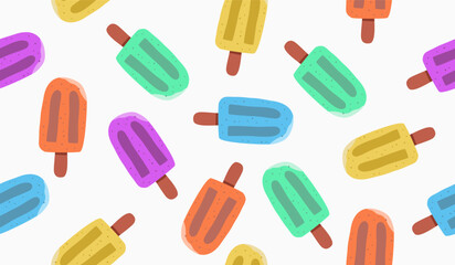Cute ice cream pattern background vector design